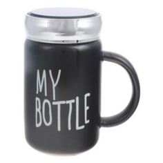 Чашки и кружки Кружка с крышкой Jinjiada my bottle 0.5л черная силик крышк