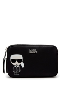 Клатч с логотипом и двумя отделениями Karl Lagerfeld