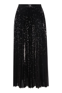 Черная плиссированная юбка Msgm