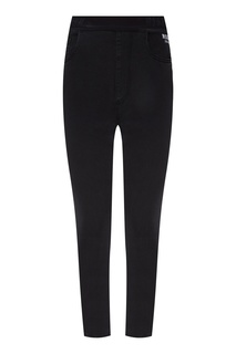 Черные джеггинсы с логотипом Msgm