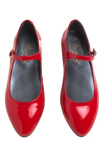 Красные туфли с ремешками Bonpoint