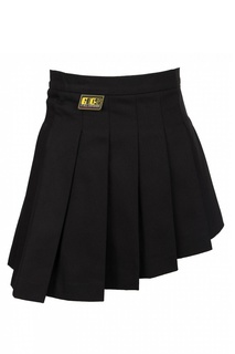 Черная асимметричная юбка со складками Gcds
