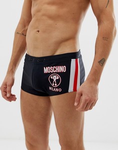 Хипстерские шорты для плавания с логотипом Love Moschino - Синий