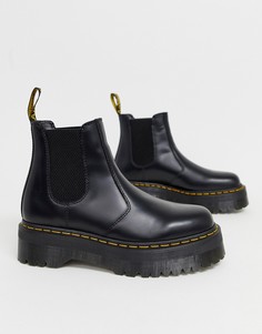 Черные ботинки челси на платформе Dr Martens 2976 Quad - Черный