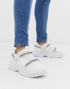 Белые кроссовки с цепочками ASOS DESIGN - Белый