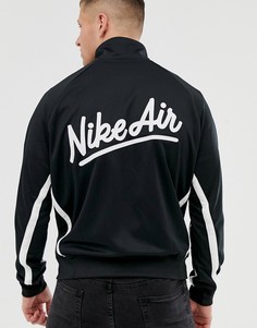 Черная спортивная куртка с контрастными полосками и логотипом Nike - Черный