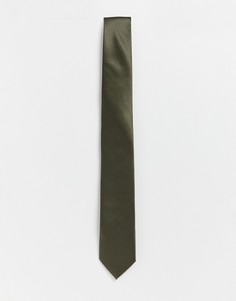 Однотонный атласный галстук Gianni Feraud - Зеленый