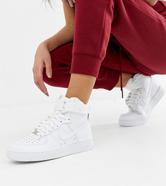 Белые высокие кроссовки Nike Air Force 1 - Белый