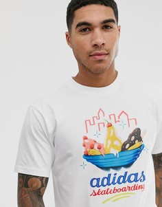 Белая футболка adidas Skateboarding - Белый