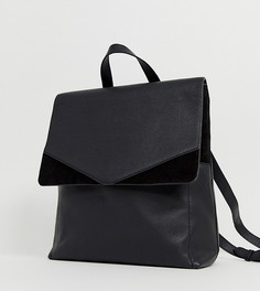 Черный рюкзак из кожи и замши Accessorize - Черный