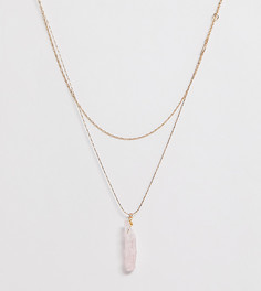 Золотистое ожерелье в несколько рядов с розовым кварцем ALDO Ederravia - Золотой