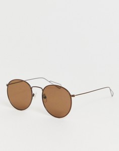 Коричневые солнцезащитные очки Weekday - explore - Коричневый