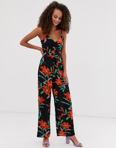 Комбинезон с цветочным принтом Parisian - Черный