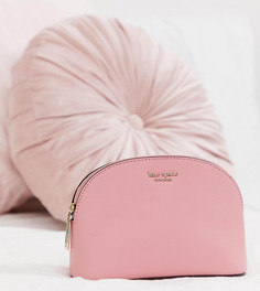 Розовая закругленная косметичка среднего размера Kate Spade - Розовый