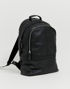 Кожаный рюкзак ASOS DESIGN harvard - Черный
