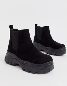 Черные ботинки челси на массивной подошве Truffle Collection - Черный