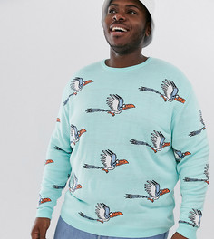 Свободный джемпер Disney The Lion King x ASOS DESIGN Plus - Синий