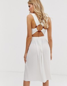 Платье миди с черепаховым кольцом ASOS DESIGN - Белый