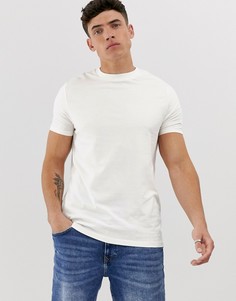 Кремовая футболка из органического хлопка с круглым вырезом ASOS DESIGN - Белый