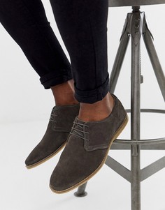 Серые замшевые туфли со шнуровкой ASOS DESIGN - Серый