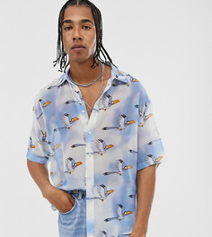Прозрачная рубашка классического кроя с принтом Disney The Lion King x ASOS DESIGN - Синий