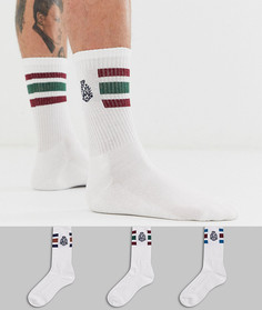Набор из 3 пар белых носков Burton Menswear - Мульти