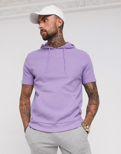 Светло-фиолетовый худи с короткими рукавами ASOS DESIGN - Фиолетовый