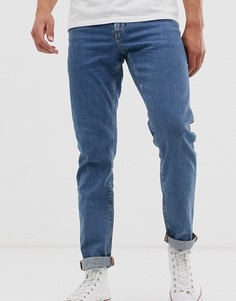 Синие выбеленные джинсы слим ASOS DESIGN - Синий