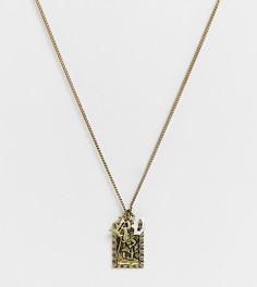 Золотистое ожерелье с подвеской Reclaimed Vintage inspired эксклюзивно для ASOS - Золотой