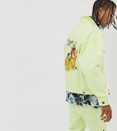 Джинсовая oversize-куртка с принтом на спине Disney The Lion King x ASOS DESIGN - Желтый