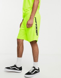 Футбольные шорты неоново-зеленого цвета с полосками RIPNDIP MBN - Зеленый