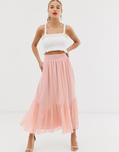Пышная ярусная юбка миди ASOS DESIGN - Мульти