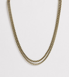 Золотистое ожерелье-цепочка в несколько рядов Reclaimed Vintage inspired эксклюзивно для ASOS - Золотой