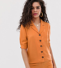 Блузка от комплекта с короткими рукавами Fashion Union Tall - Оранжевый