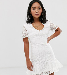 Чайное платье мини с цветочным принтом Parisian Petite - Белый