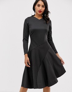 Асимметричное платье А-силуэта Closet - Черный