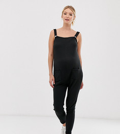 Сарафан для кормления с бретельками на пуговицах эксклюзивно для ASOS DESIGN Maternity - Черный