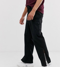 Черные брюки карго с разрезами по бокам Reclaimed Vintage - Черный