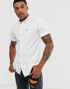 Белая оксфордская рубашка с короткими рукавами River Island - Белый