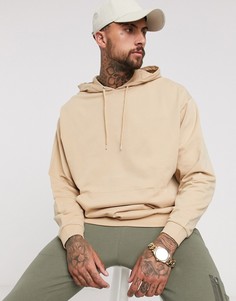 Легкий oversize-худи бежевого цвета ASOS DESGN - Бежевый