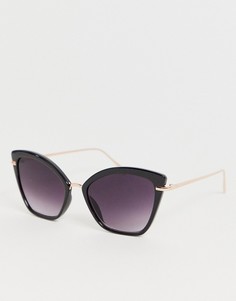 Солнцезащитные очки кошачий глаз ASOS DESIGN - Черный