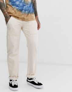 Бежевые джинсы классического кроя ASOS DESIGN - Белый