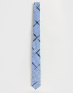 Голубой галстук в клетку Twisted Tailor - Синий