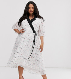 Платье с запахом и смешанным принтом с изображением сердец Unique21 Hero - Мульти