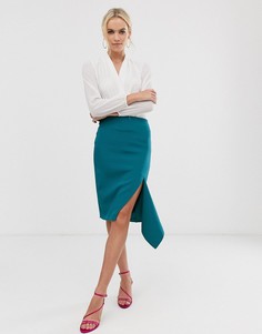 Юбка-карандаш с драпировкой Vesper - Синий