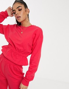 Домашний свитшот с отделкой на талии ASOS DESIGN - Красный