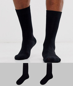 Комплект из 2 пар черных носков Selected Homme - Черный