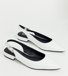 Белые туфли на плоской подошве с ремешком вокруг щиколотки эксклюзивно от RAID Revel - Белый