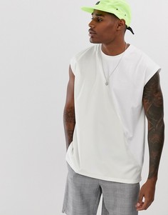 Белая oversize-футболка без рукавов ASOS DESIGN - Белый