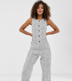 Комбинезон на пуговицах со звериным принтом ASOS DESIGN Tall - Мульти